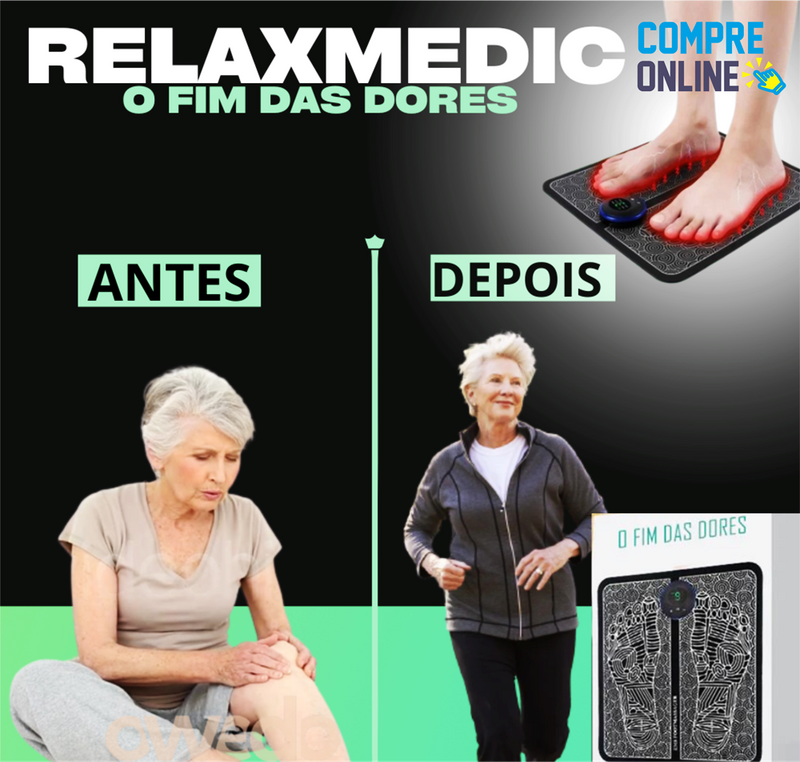 Massageador RelaxMedic®  - Reduz Dores e Inchaços