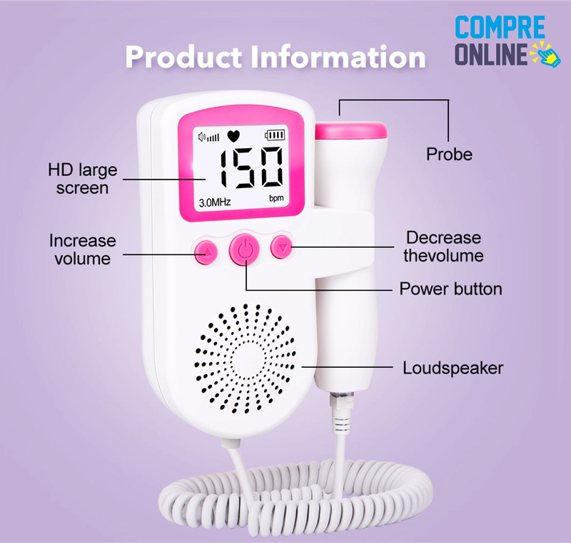 Monitor Fetal - Para ouvir o coraçãozinho do seu bebê