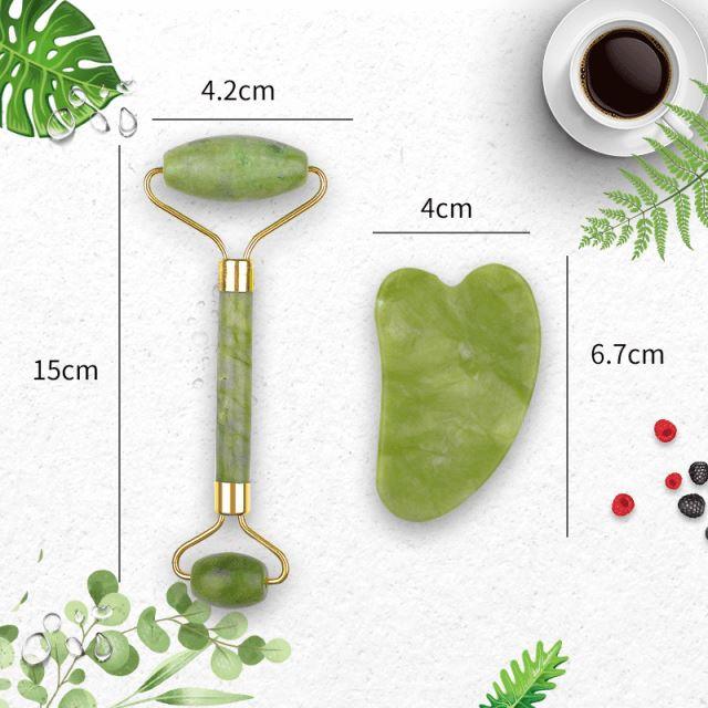 Massageador Facial Jade Ocean + Gua Sha